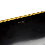 Saint Laurent Black Patent Date Charnière Minaudière Clutch