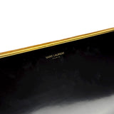 Saint Laurent Black Patent Date Charnière Minaudière Clutch