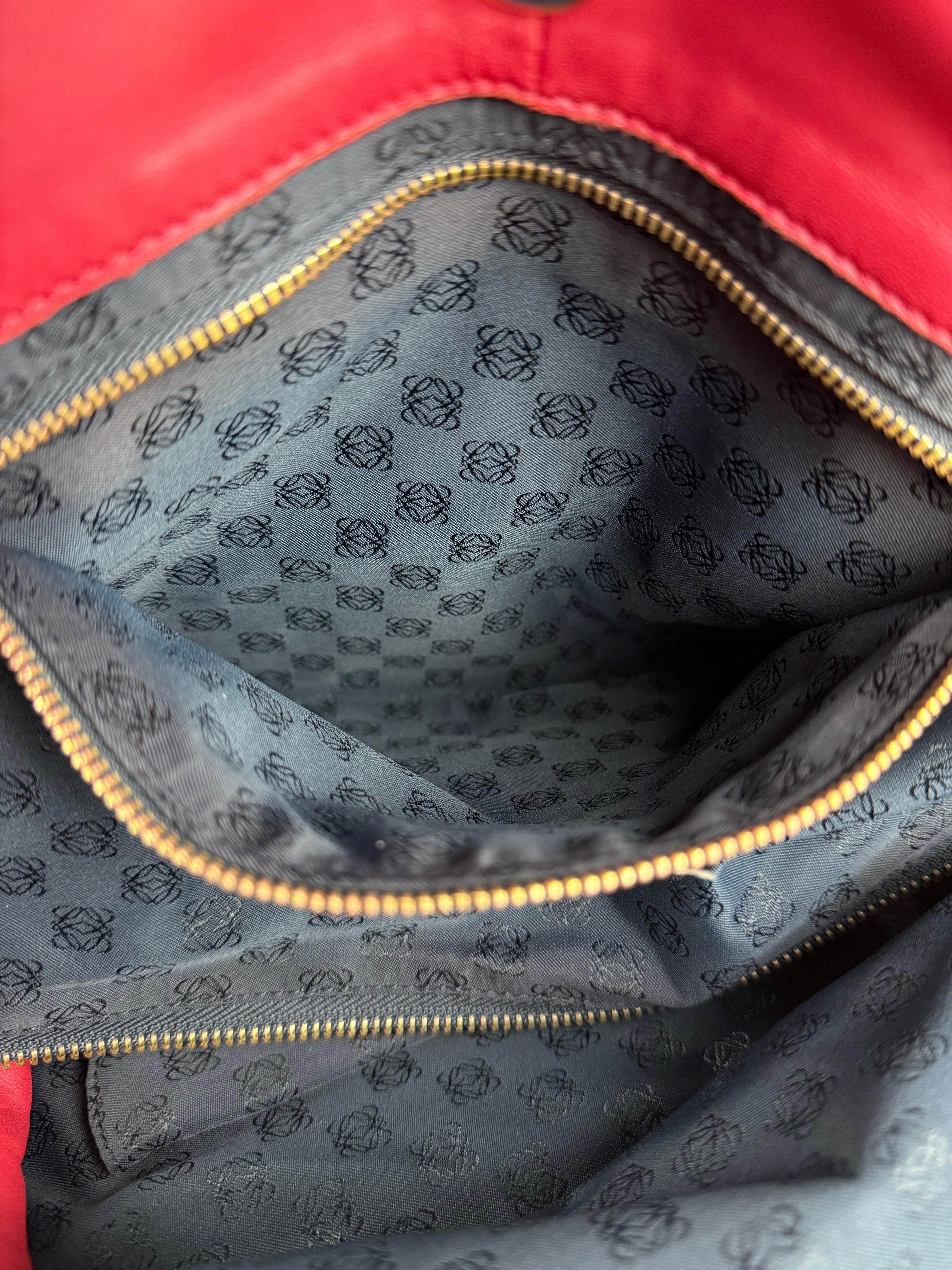 Loewe Dark Red Nappa Aire Leather Handbag