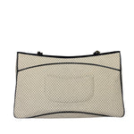Chanel Beige/Black Leather Trim Diamond-Quilted Shoulder Bag 2002