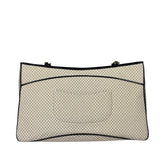 Chanel Beige/Black Leather Trim Diamond-Quilted Shoulder Bag 2002