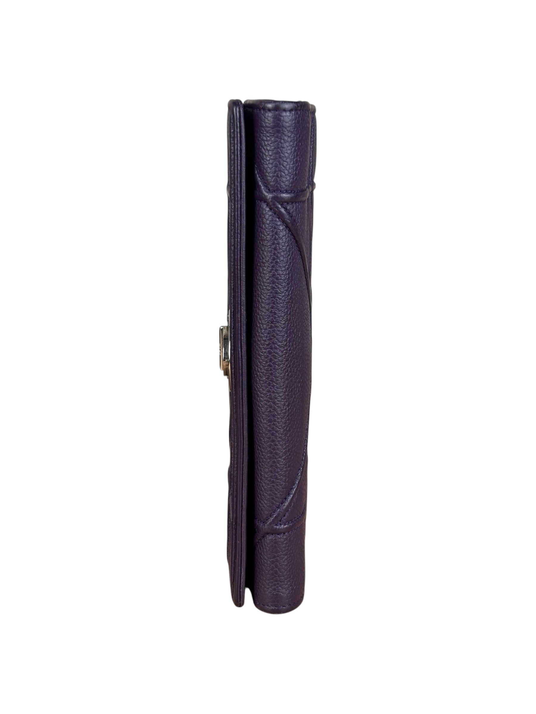 Christian Dior Purple Leather Diorama Wallet on Chain Bag