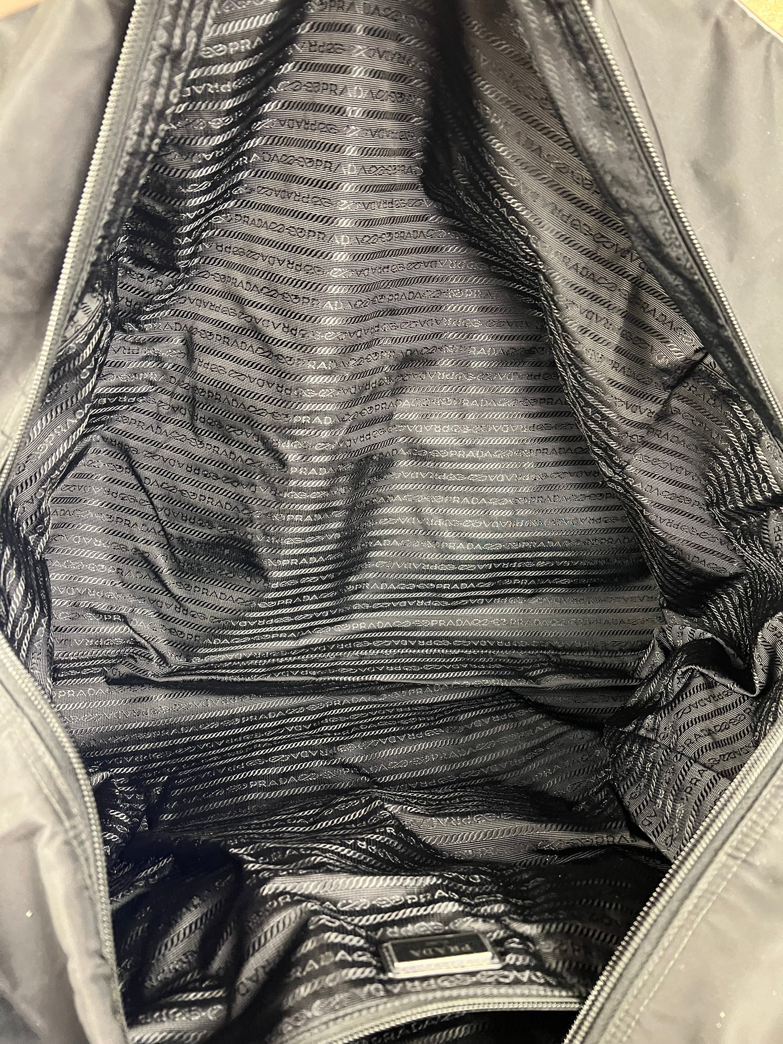 Prada Nylon Duffle Bag Black