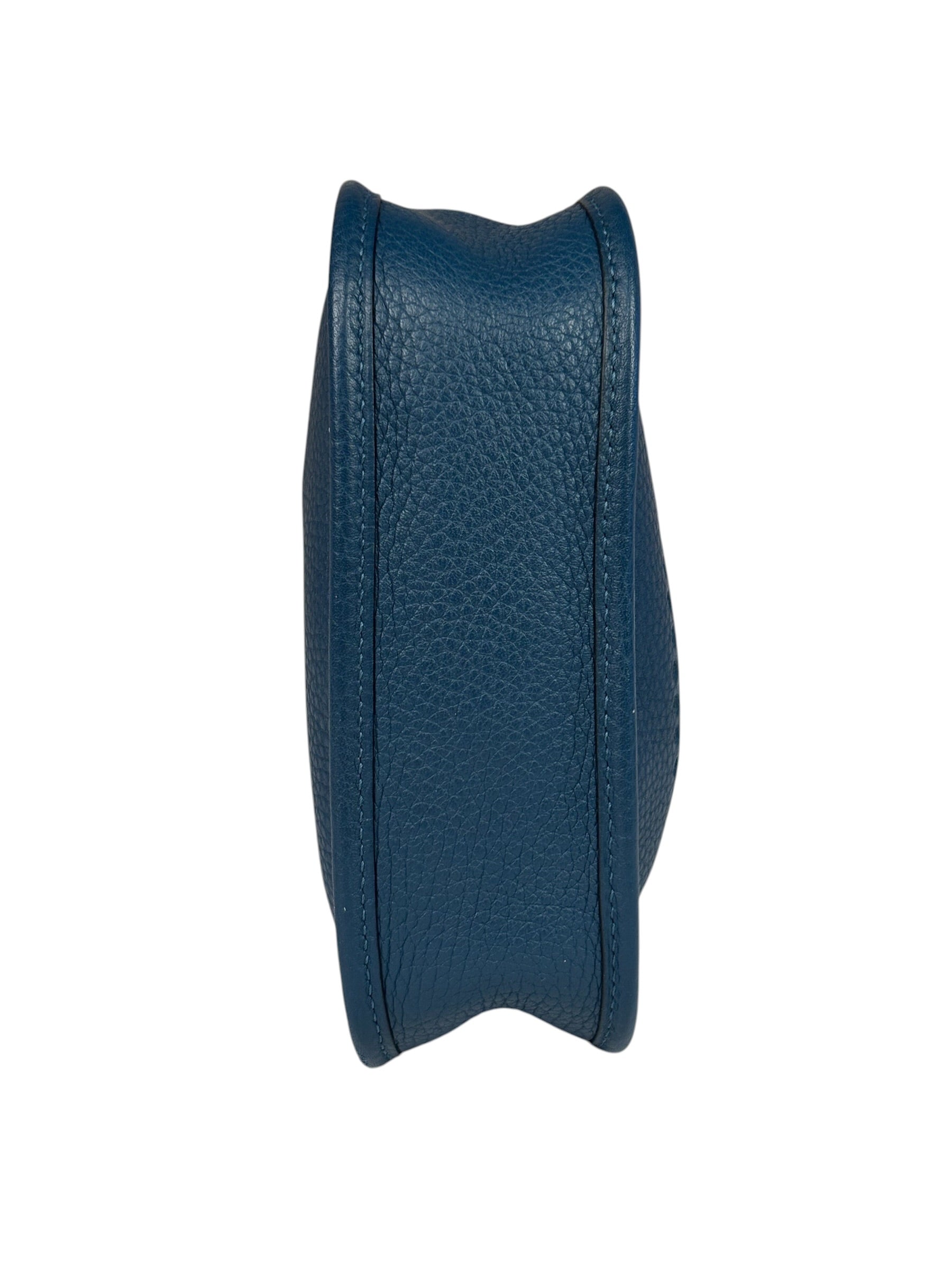 Hermes Blue Pale Clemence Leather Evelyn TPM III Crossbody