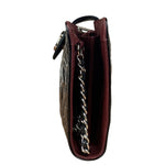 Chanel Black/Burgundy Chain Wallet Shoulder Bag 2010