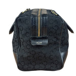 Celine Black Leather Wear Macadam Monogram Mini Boston Bag