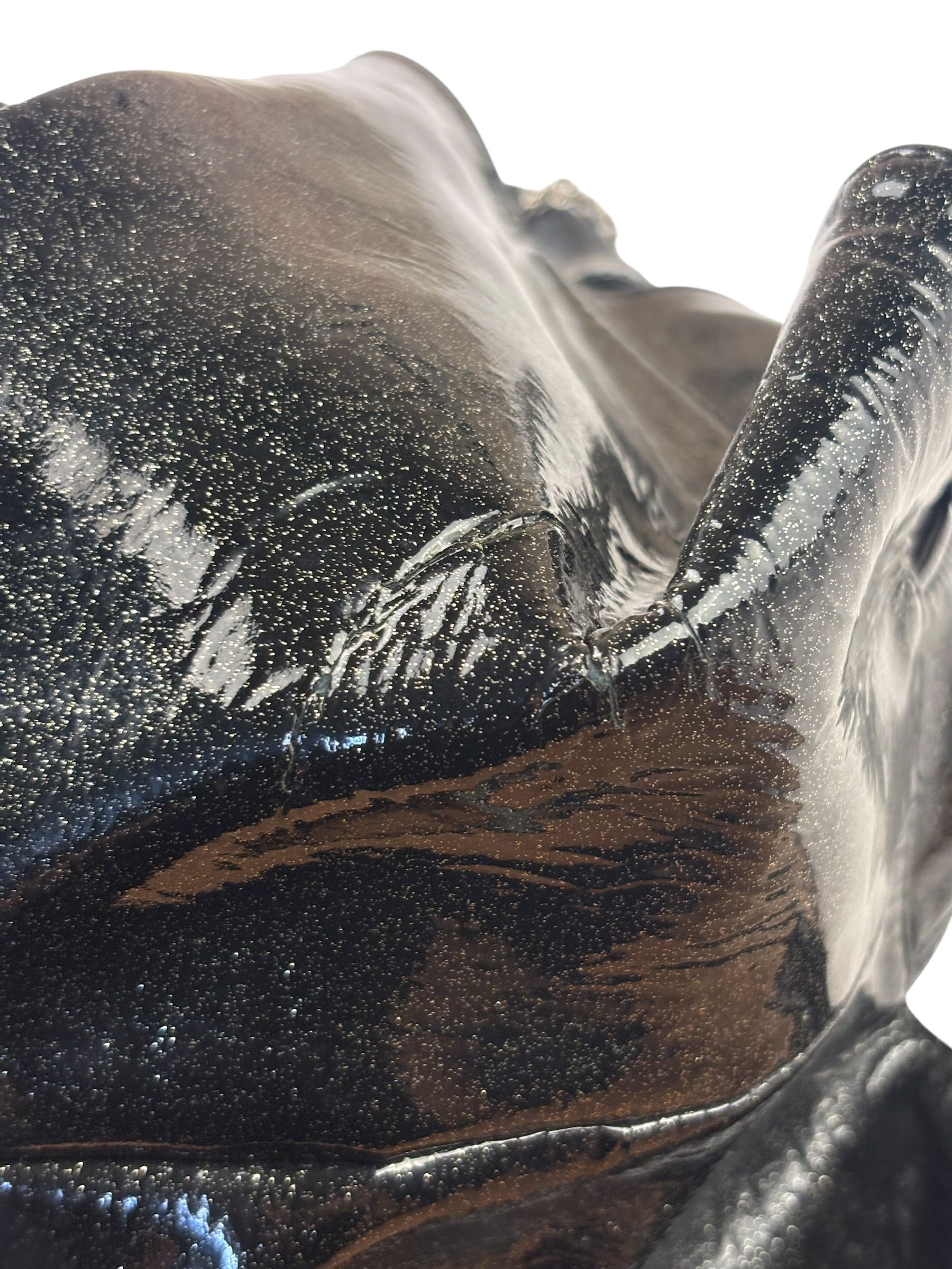 Loewe Black Patent Leather Anagram Glitter Nappa Aire Handbag