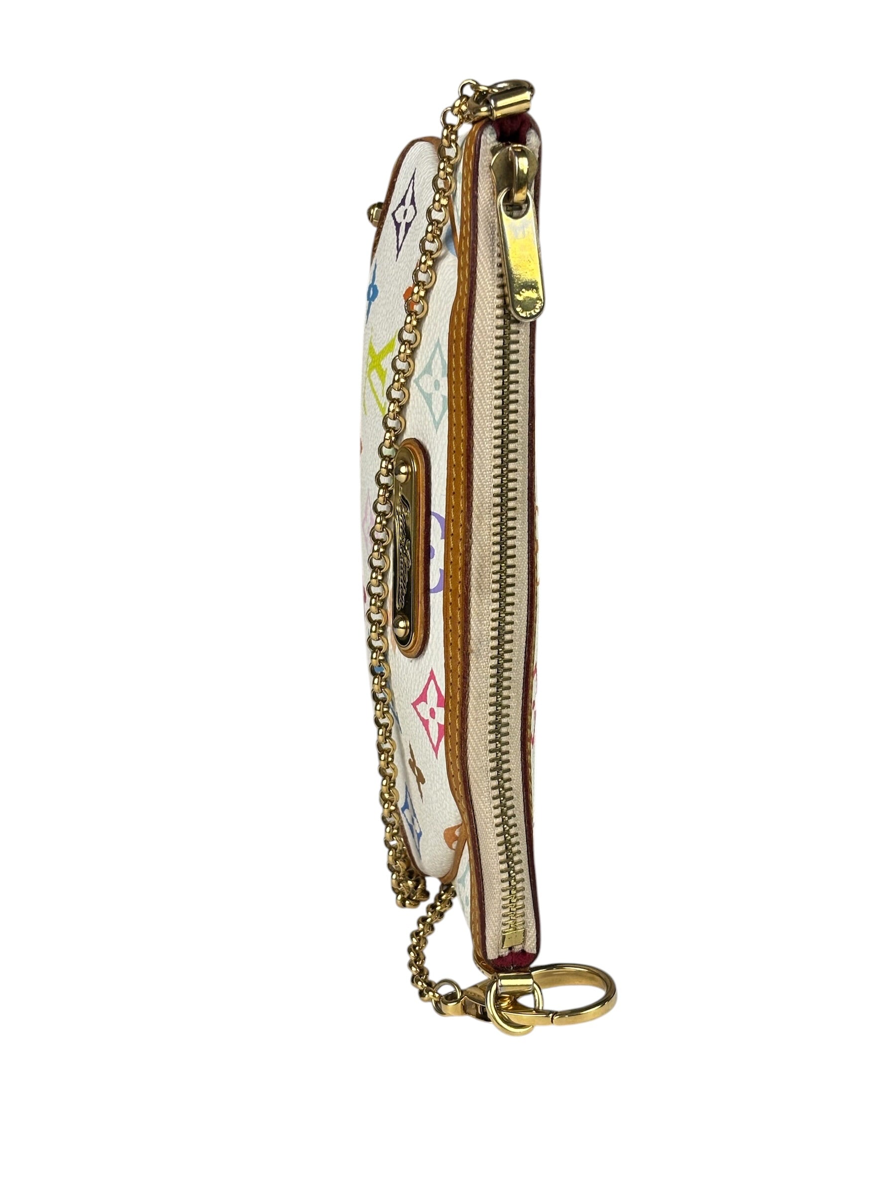 Louis Vuitton White Leather Milla Pochette MM