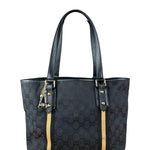 Gucci GG Vintage Black Canvas Shoulder Tote