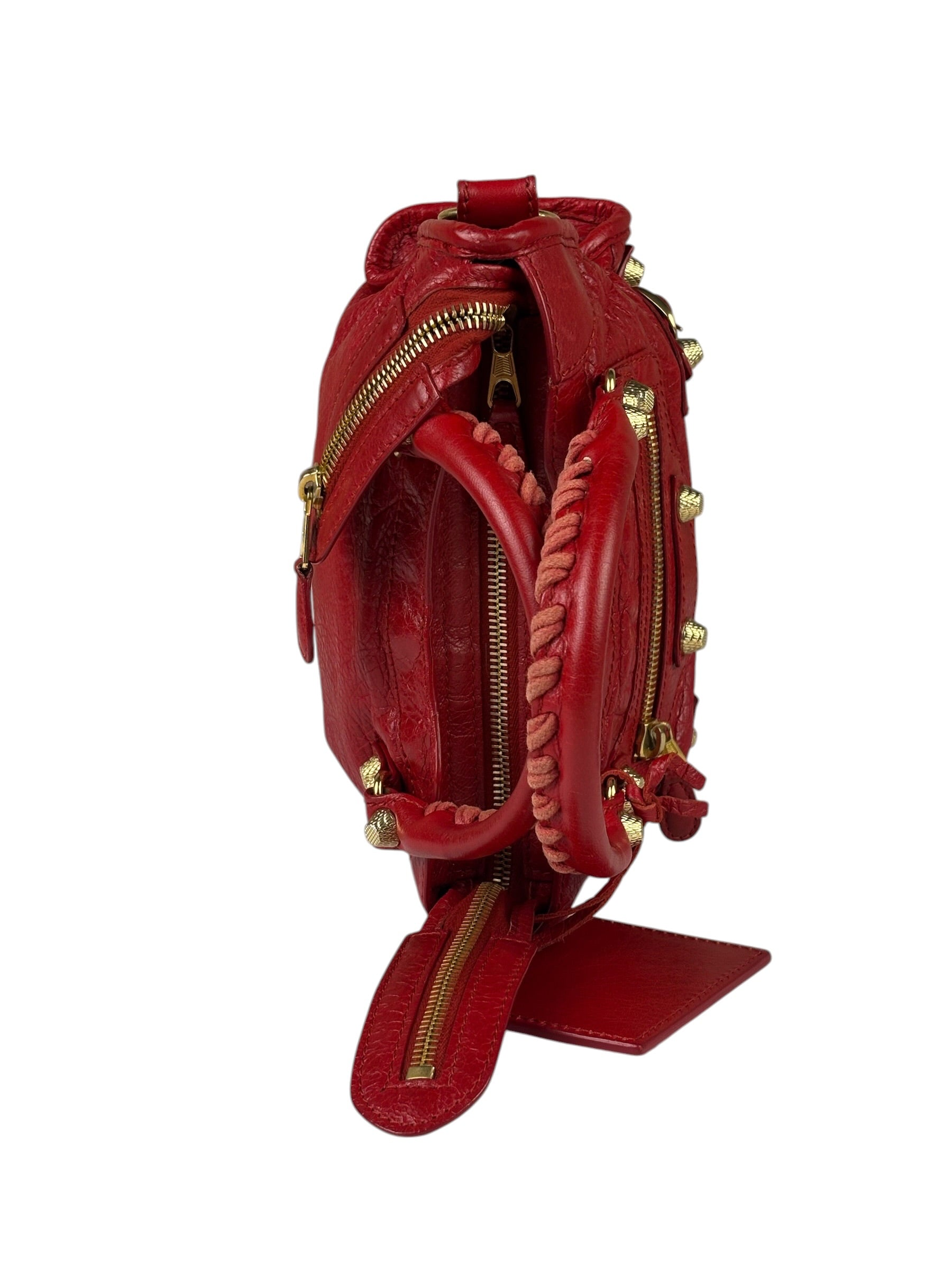 Balenciaga Red Calfskin Mini Le City Bag