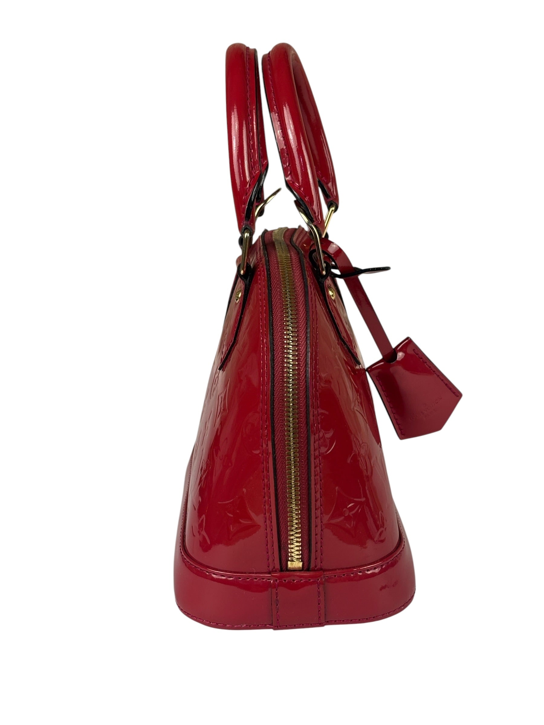 Louis Vuitton Red Vernis Alma BB Handbag