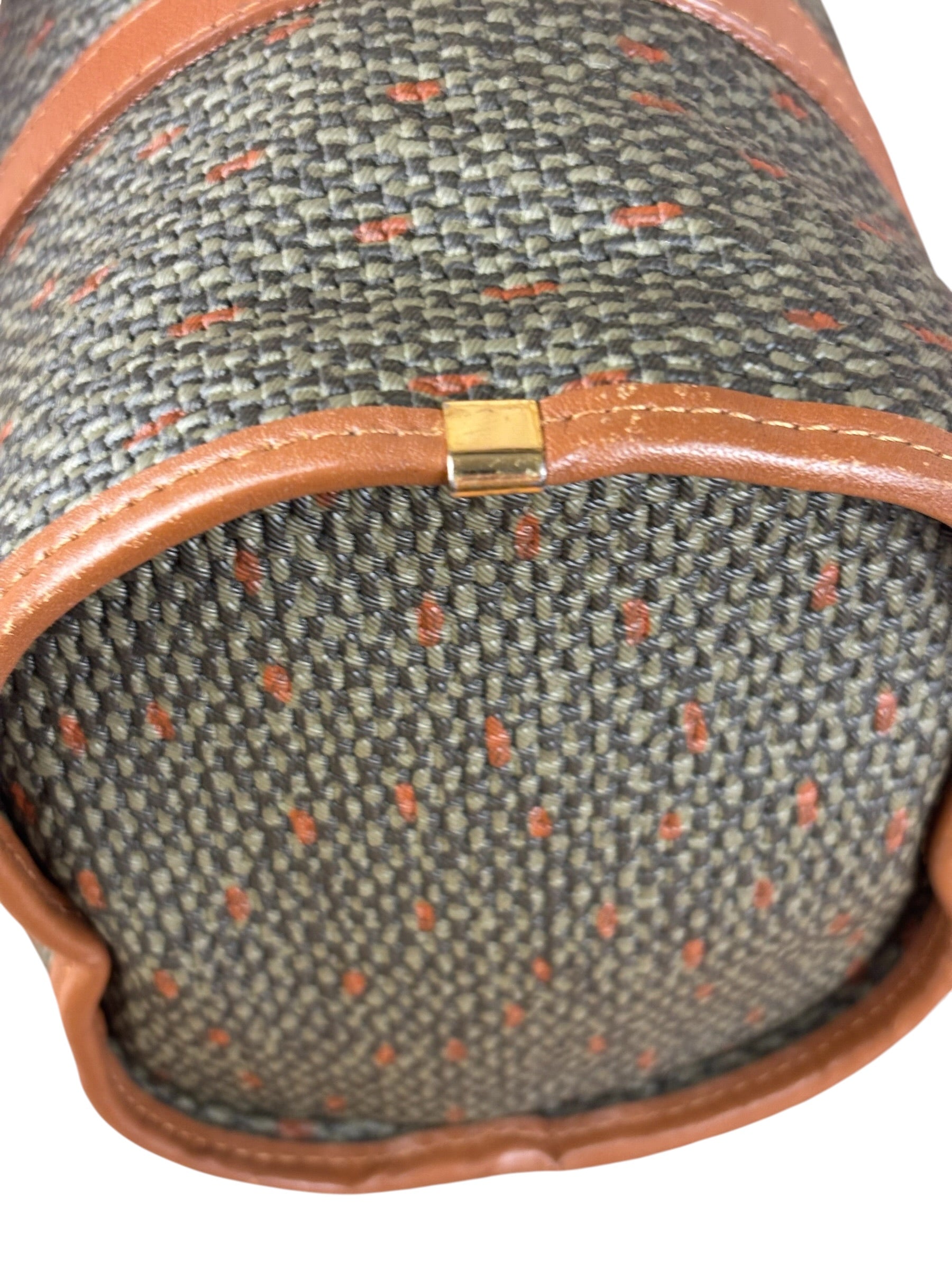 Yves Saint Laurent Vintage Brown Leather Woven Hand Bag
