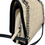 Chanel White Caviar Quilted Top Handle Flap Bag 2018