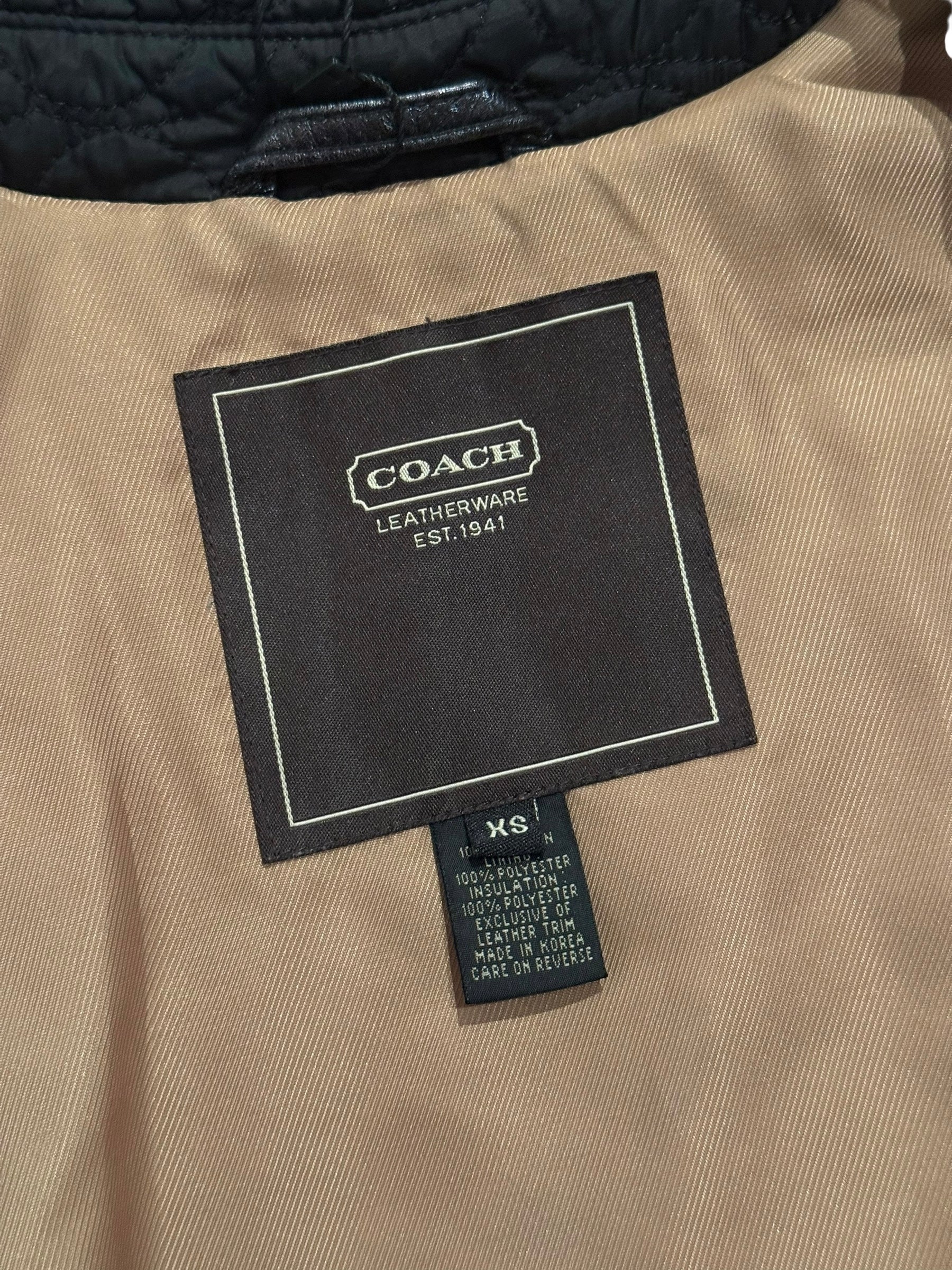 Coach Black Quilted Jacket