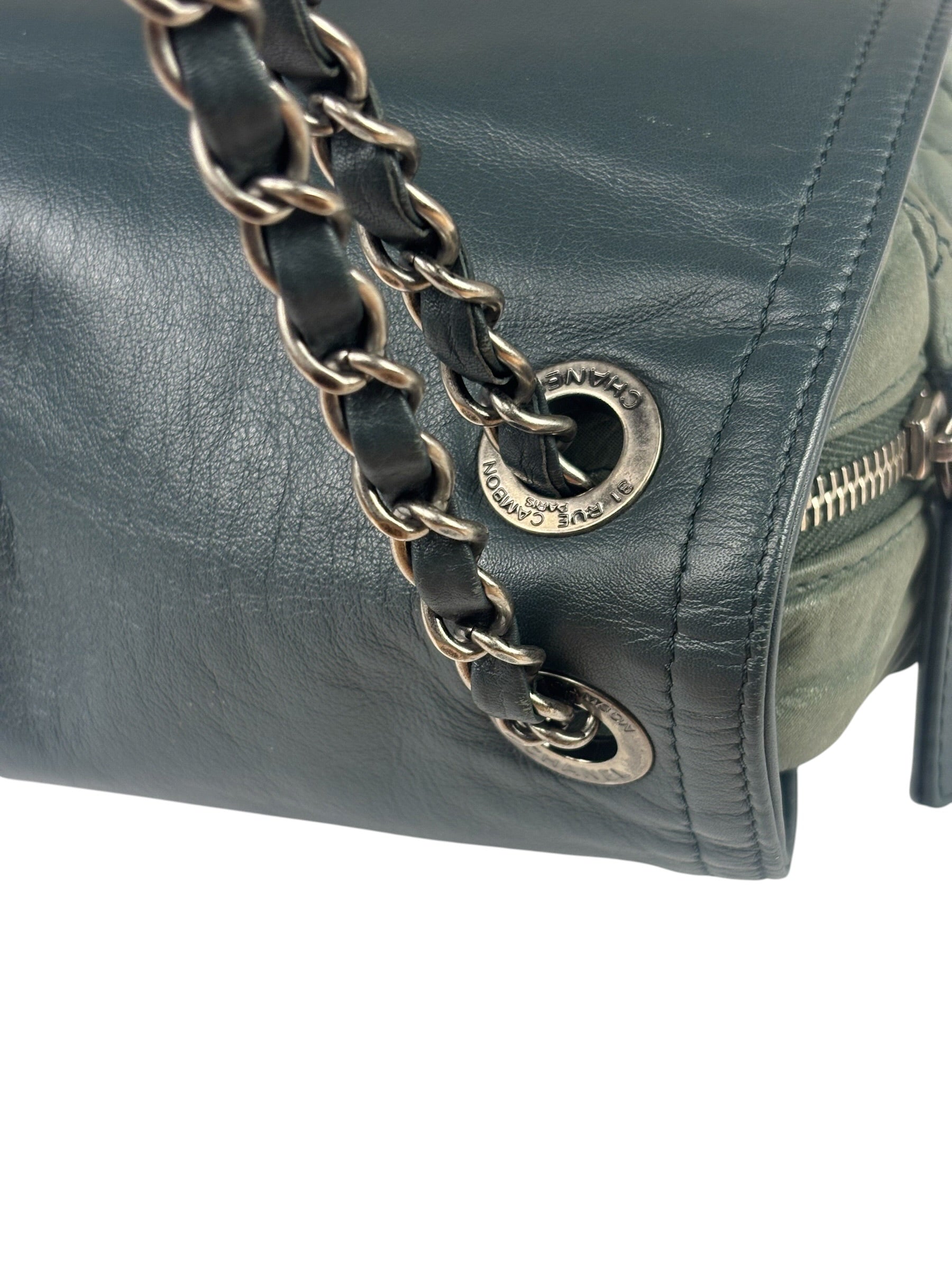 Chanel Sage Green Quilted Leather Flap Bag 2011