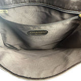 Chanel Vintage Black Leather Flap Crossbody Messenger Bag 1997