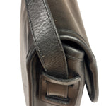 Christian Dior Vintage Black Leather Rounded Flap Bag