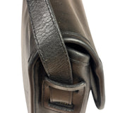Christian Dior Vintage Black Leather Rounded Flap Bag