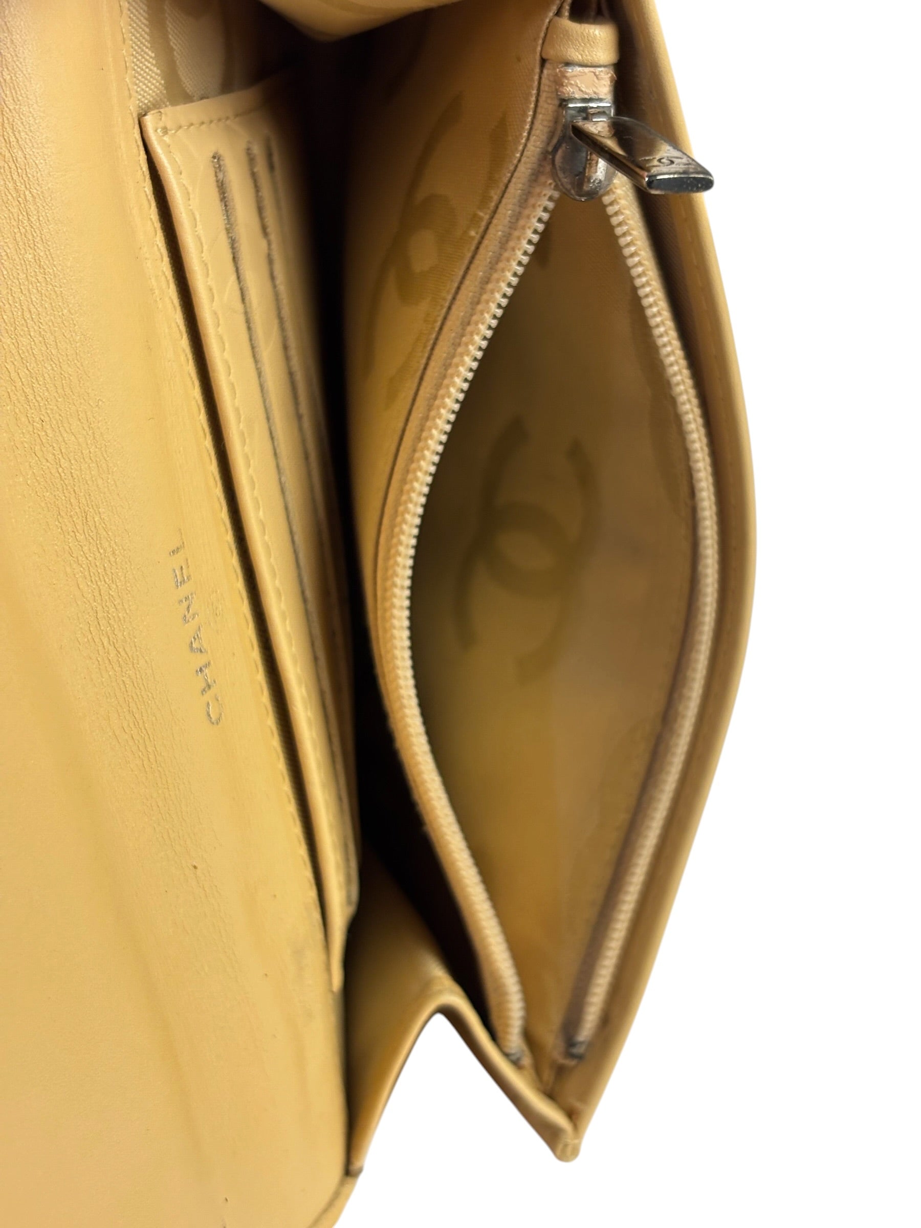 Chanel Beige/Black Cambon Bi-Fold Wallet