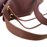 Cartier Vintage Burgundy Leather Must De Cartier Bucket Bag
