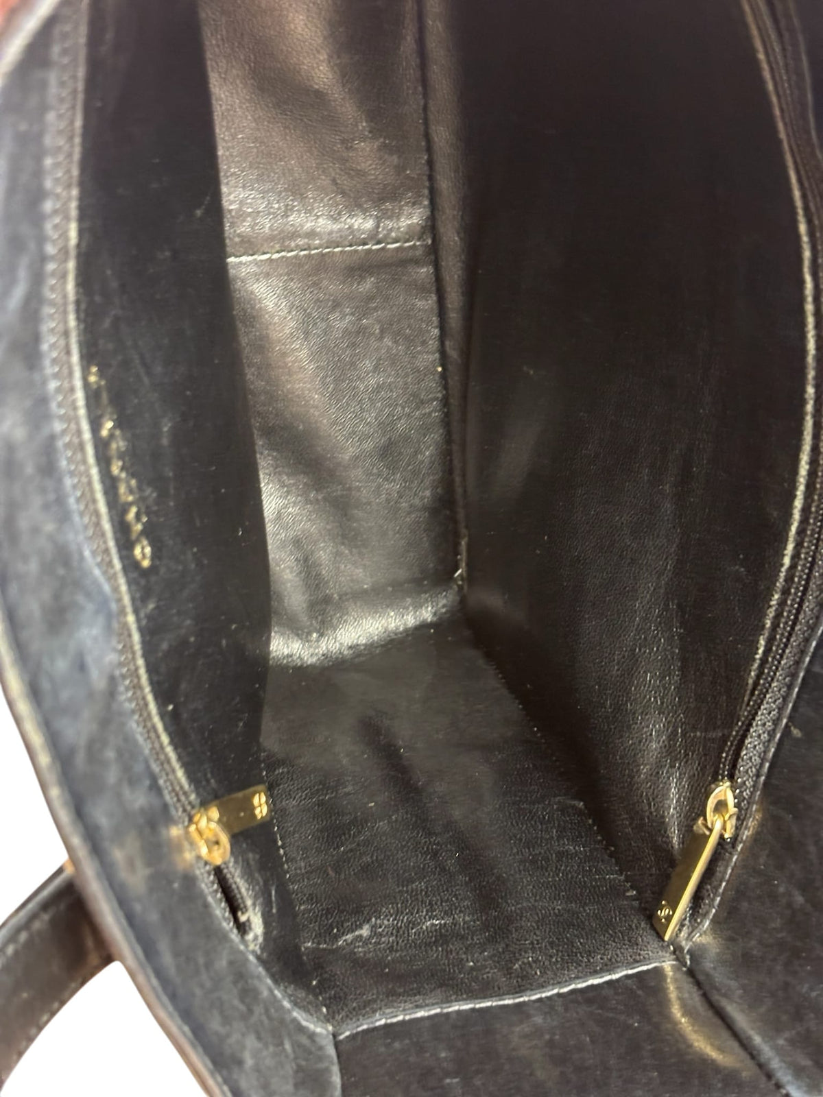 Chanel Black Patent Leather Chocolate Bar Tote Early 2000's