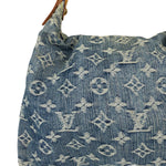 Louis Vuitton Vintage Denim Leather Trim Monogram Baggy Hobo Bag PM