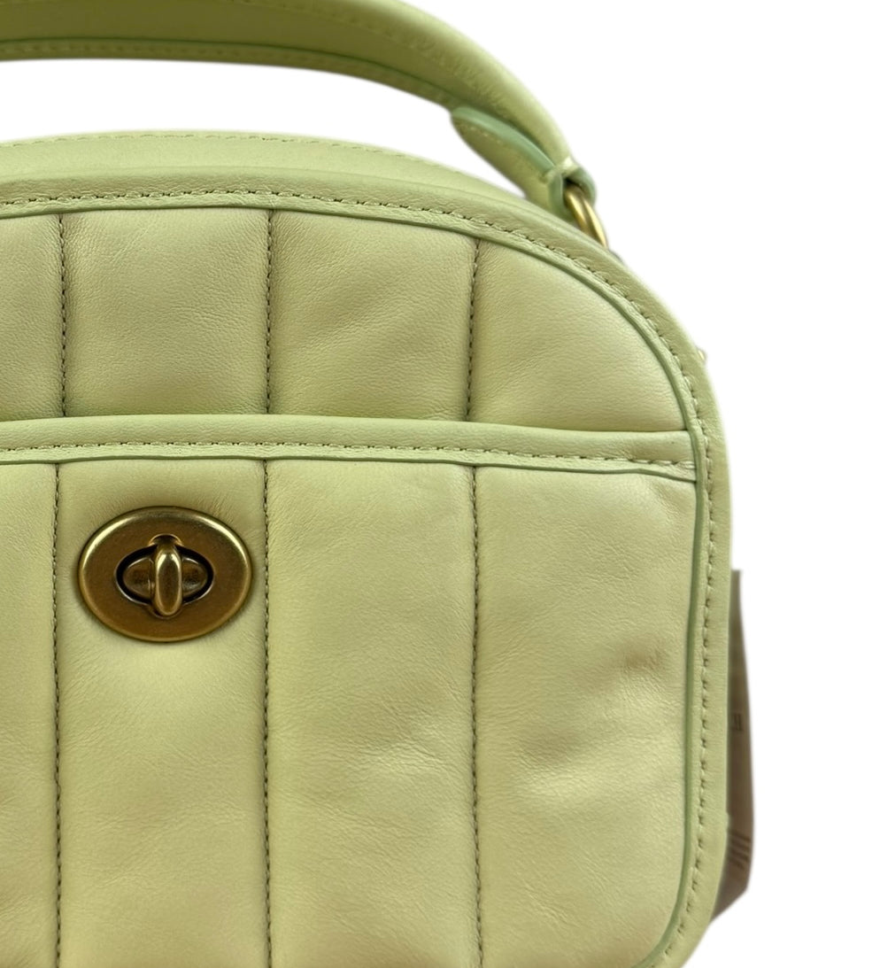 Coach Lime Nappa Leather Top Handle 2Way Bag