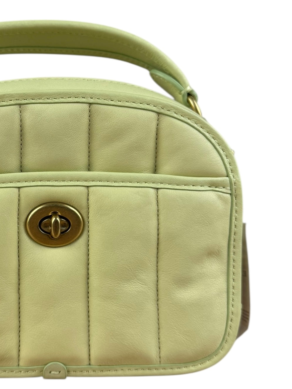 Coach Lime Nappa Leather Top Handle Bag