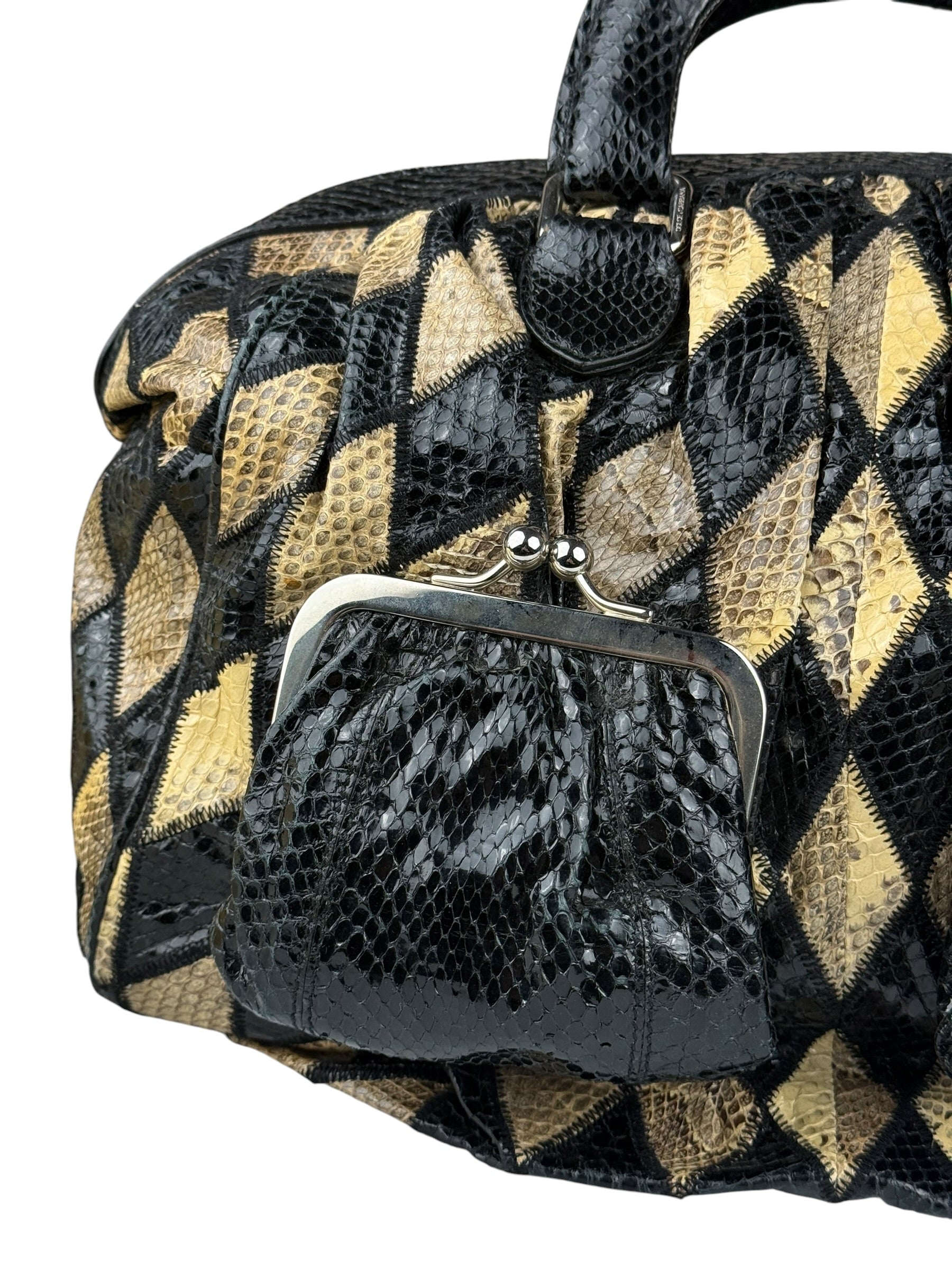 Dolce & Gabbana Miss Curly Python Patchwork Handbag