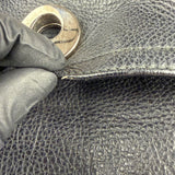 Saint Laurent Vintage Black Leather Top Handle Bag