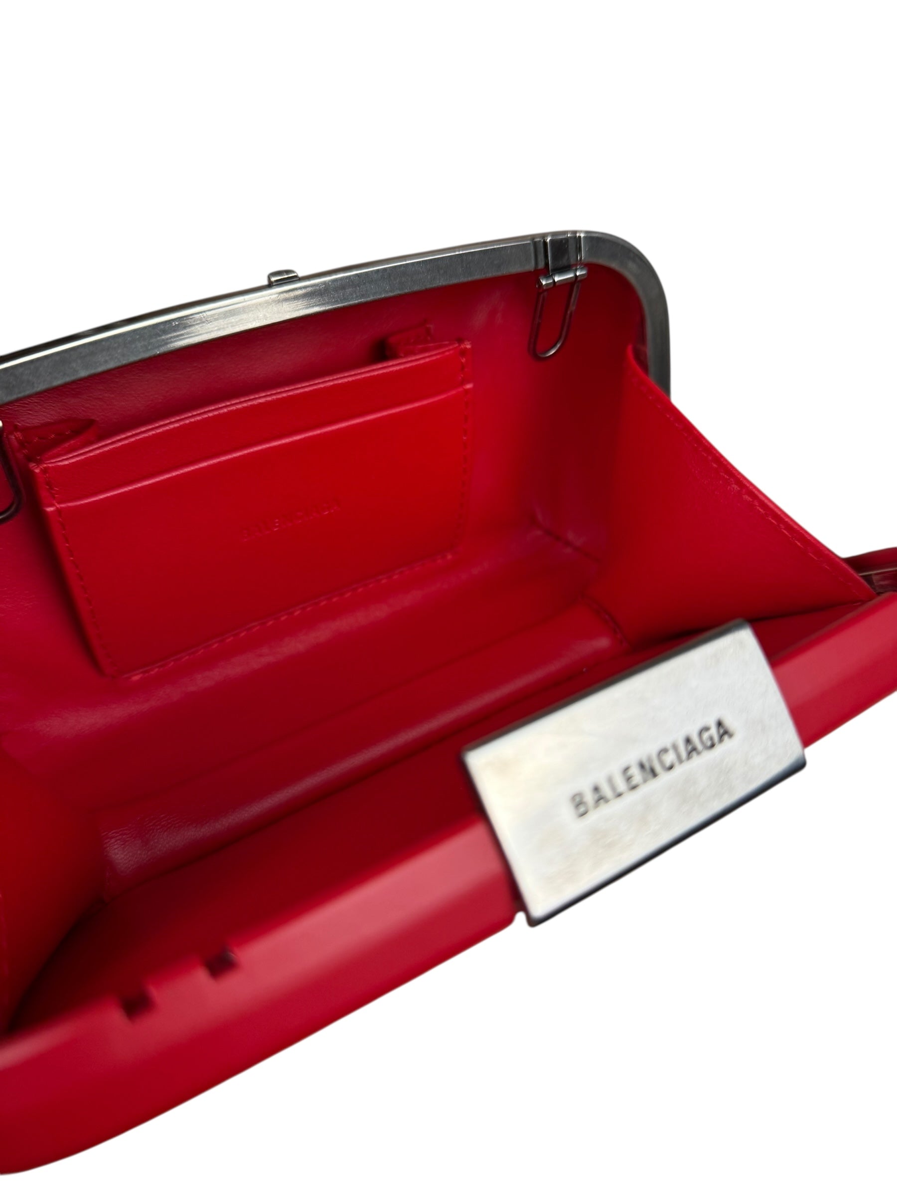 Balenciaga Lunch Box Logo Clutch