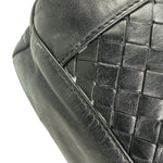 Bottega Veneta Black Leather Intrecciato Trim Belt Bag