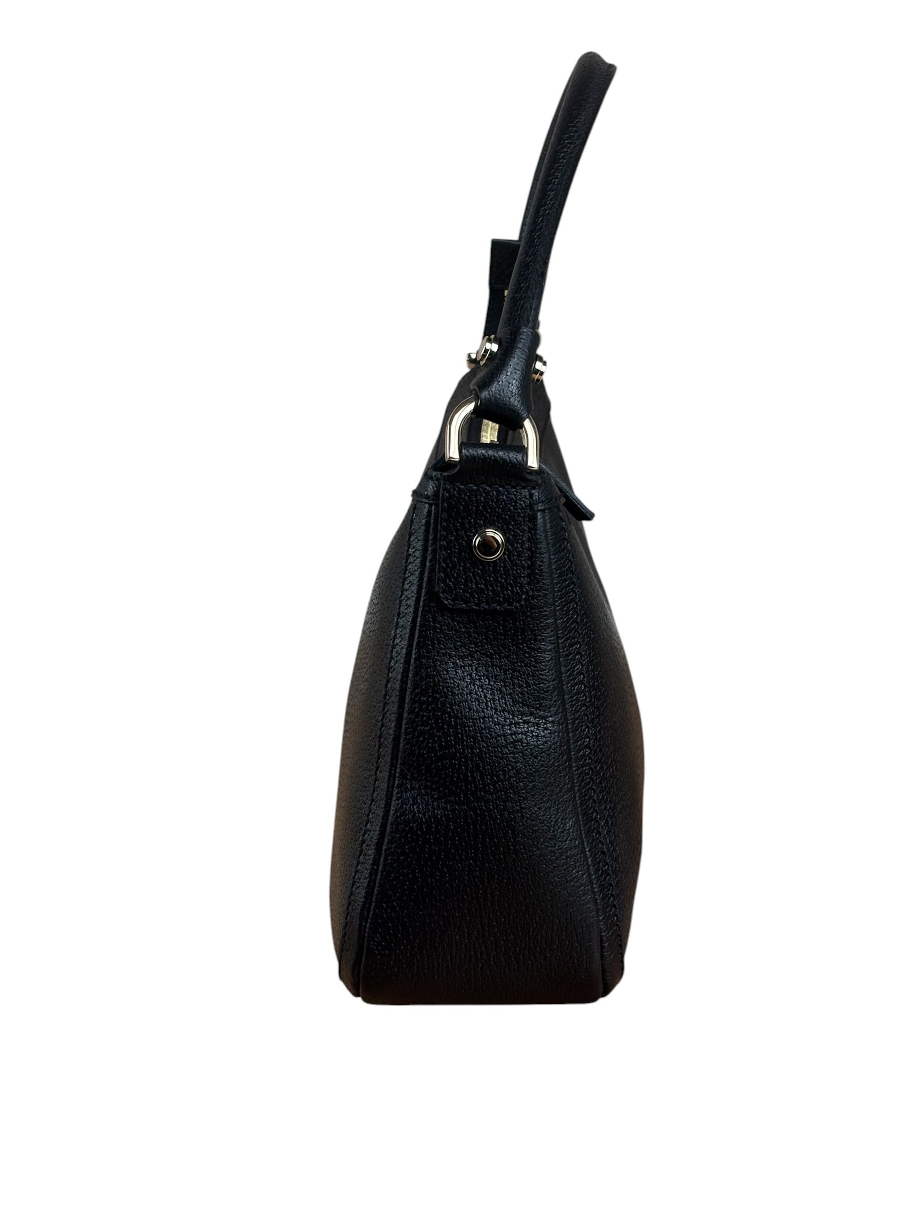 Gucci Black Pebbled Leather Shoulder Bag