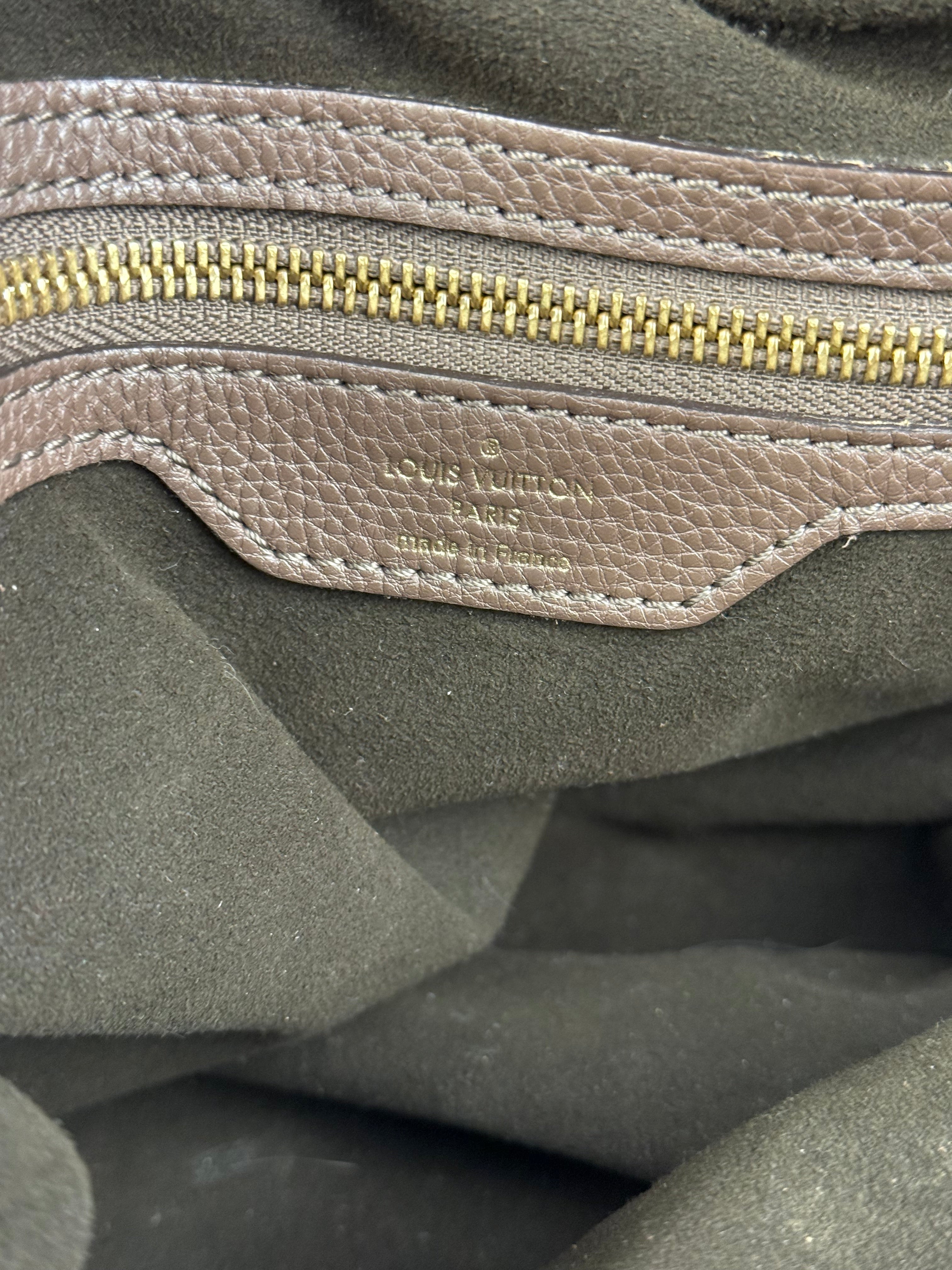 Louis Vuitton Brown Leather Mahina Hobo Bag
