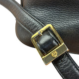 MCM Vintage Black Leather Studded Drawing Backpack