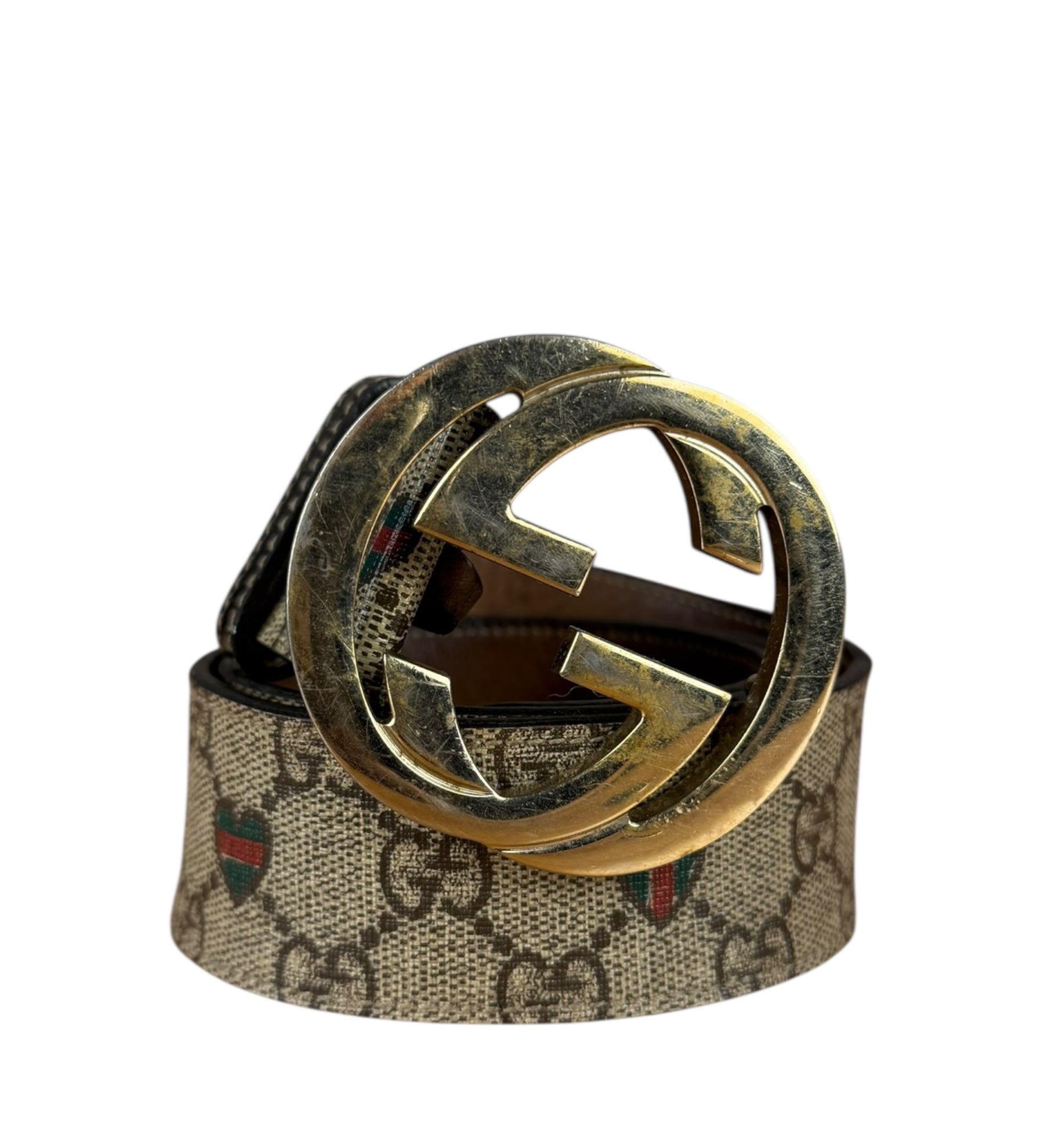 Gucci Heart GG Supreme Belt