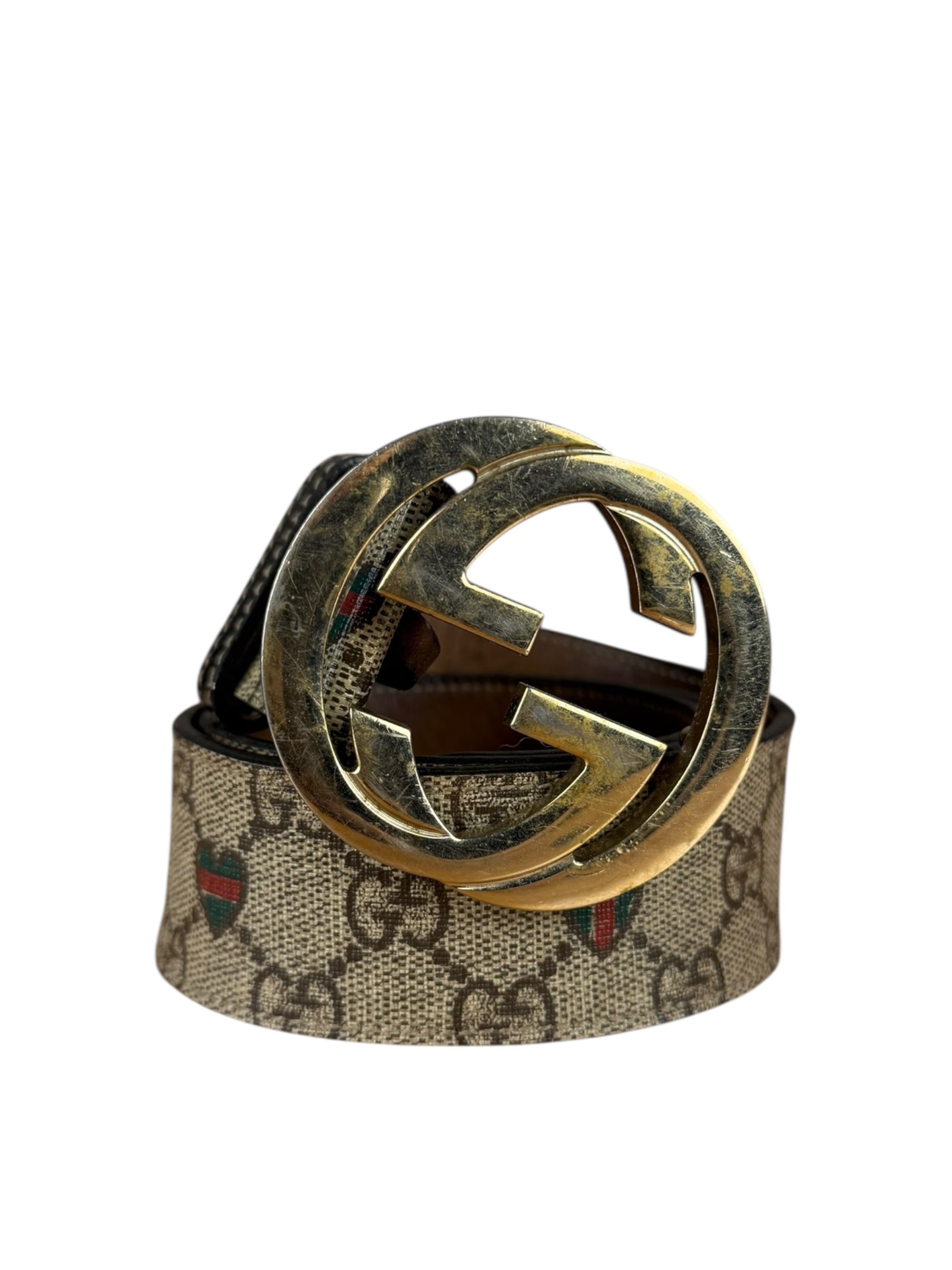 Gucci Heart GG Supreme Belt