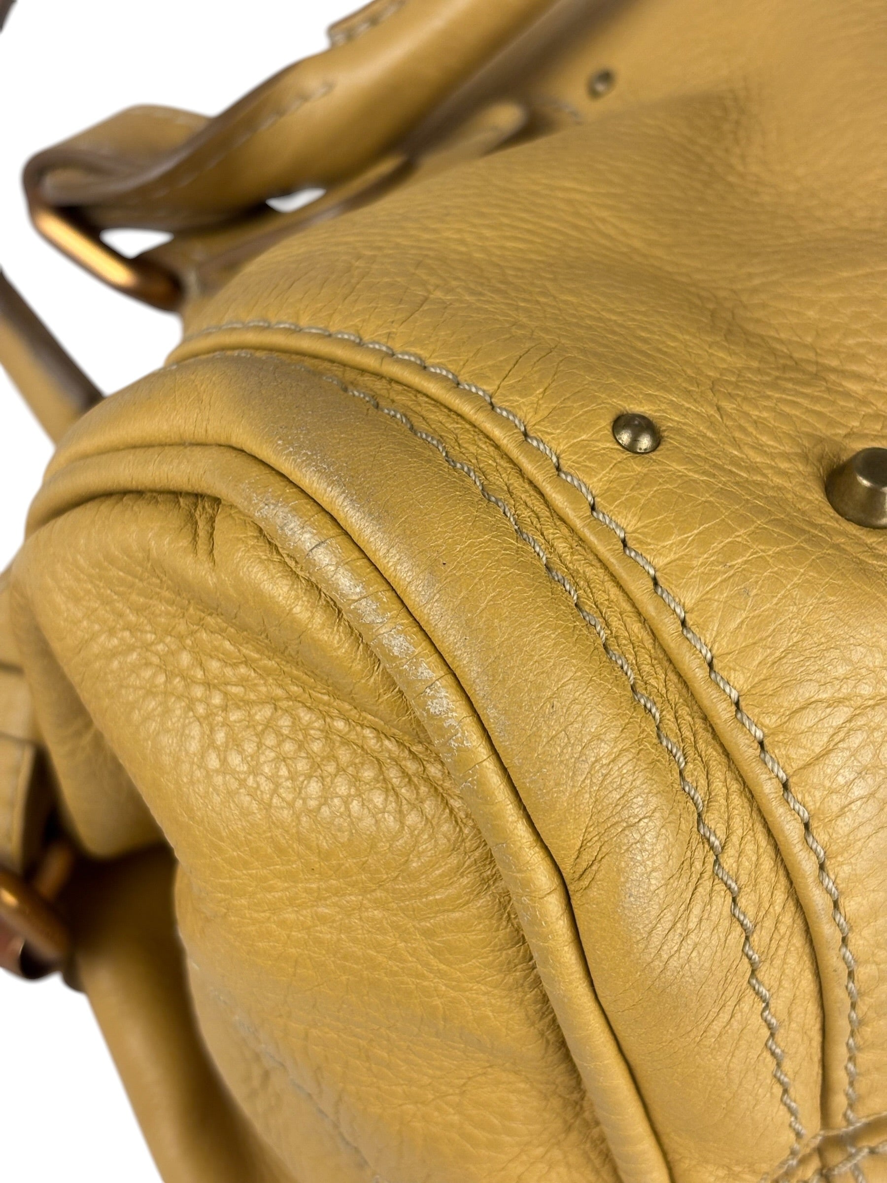 Chloe Yellow Leather Paddington Shoulder Bag