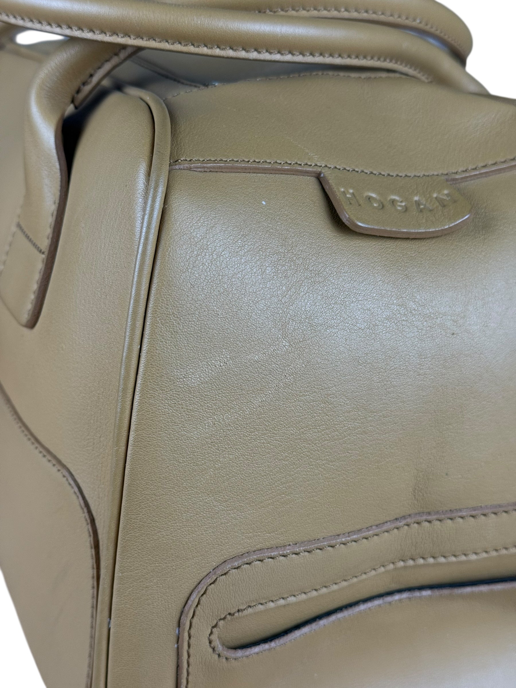 Hogan Brown Leather Boston