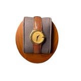Gucci Champagne Round Dial Brown Strap