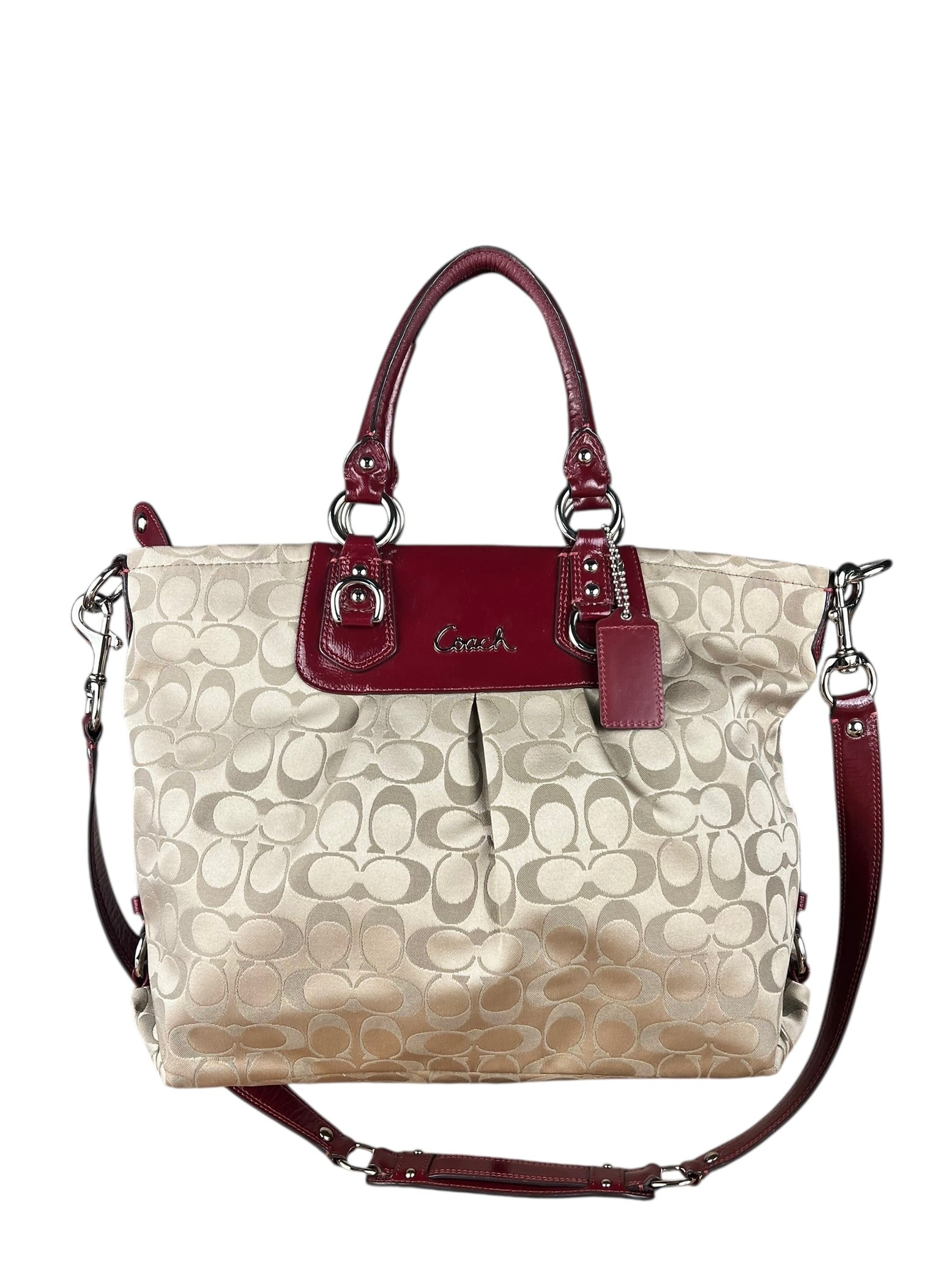 Coach Beige Signature C Tote Bag