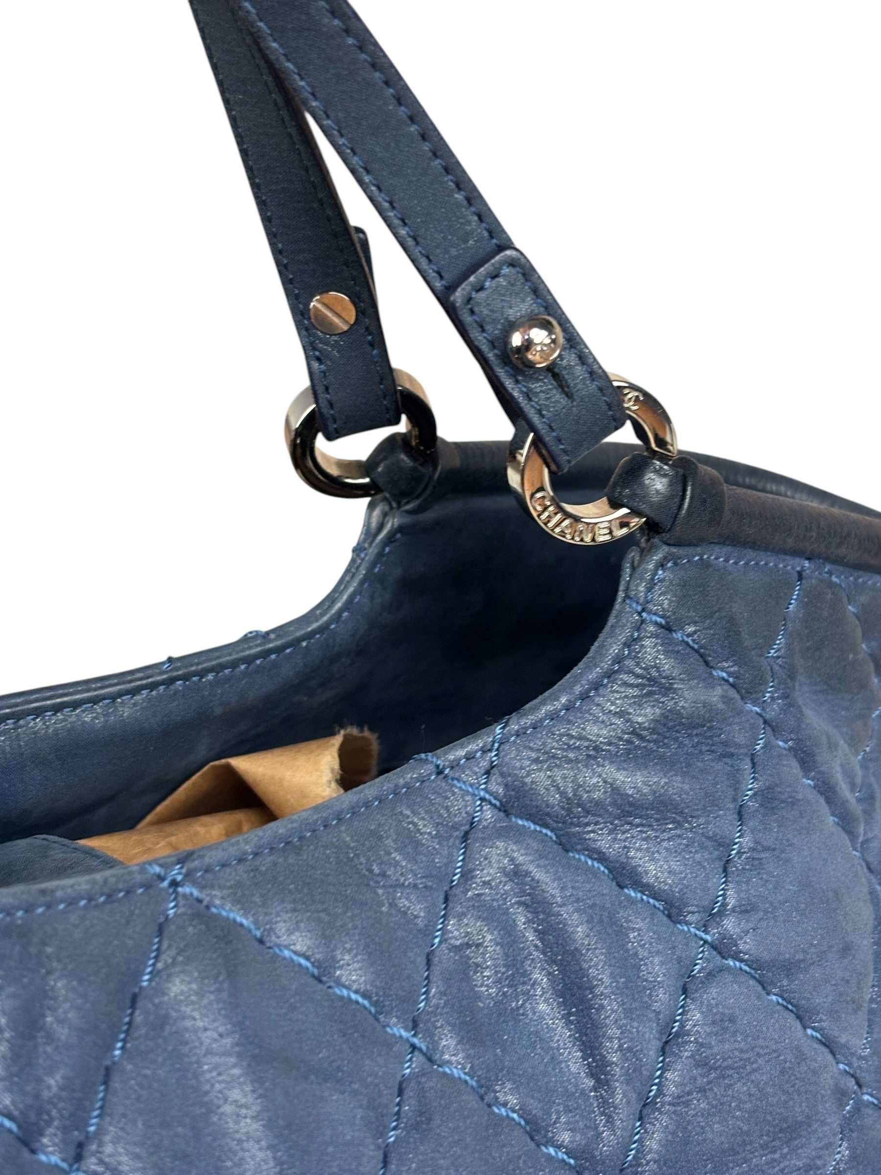 Chanel Navy Iridescent Sea Hit Tote 2012