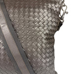 Bottega Veneta Brown Leather Woven Intrecciato Crossbody Bag