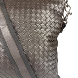 Bottega Veneta Brown Leather Woven Intrecciato Crossbody Bag