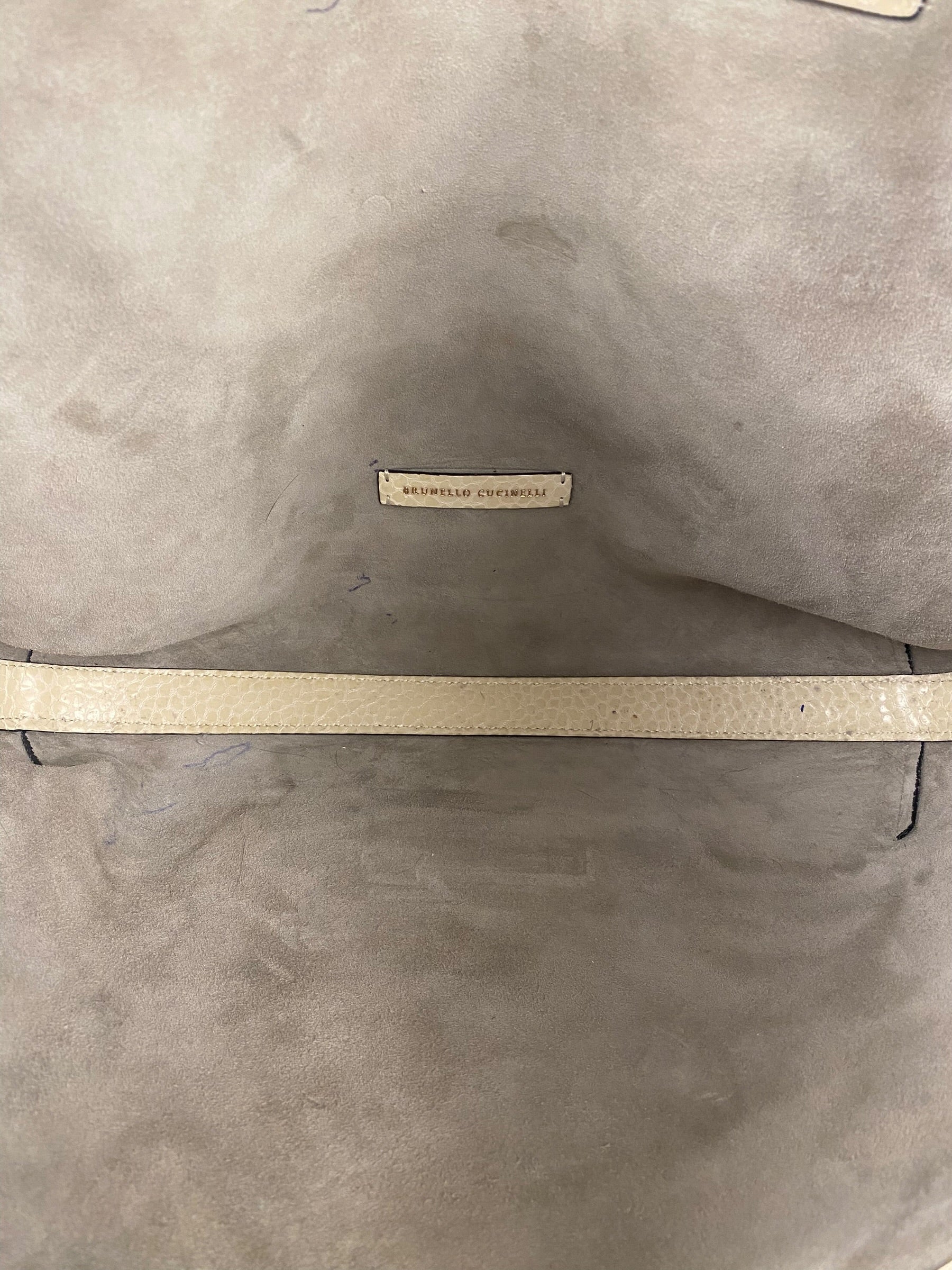 Brunello Cucinelli Cream Leather Tote