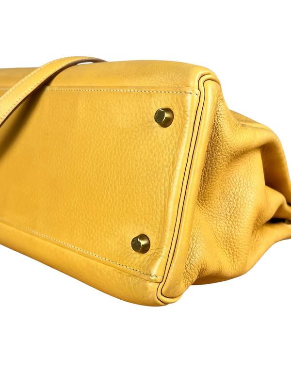 Hermes Kelly 35 Ambre Togo Gold 1997 Handbag