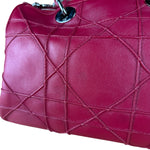 Christian Dior Red Granville Cannage 2Way Handbag