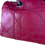Christian Dior Red Granville Cannage 2Way Handbag