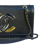 Chanel Grey Lambskin Antico Flap Bag 2017