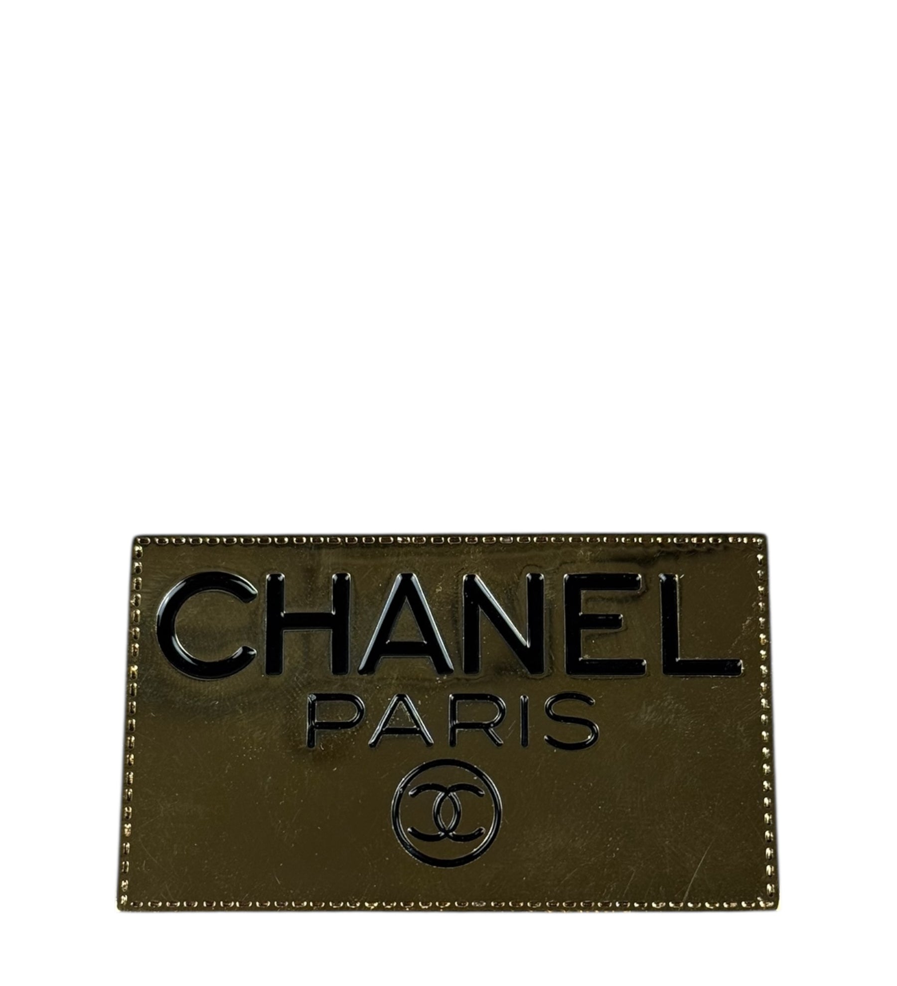 Chanel Vintage gold Plated Logo Brooch